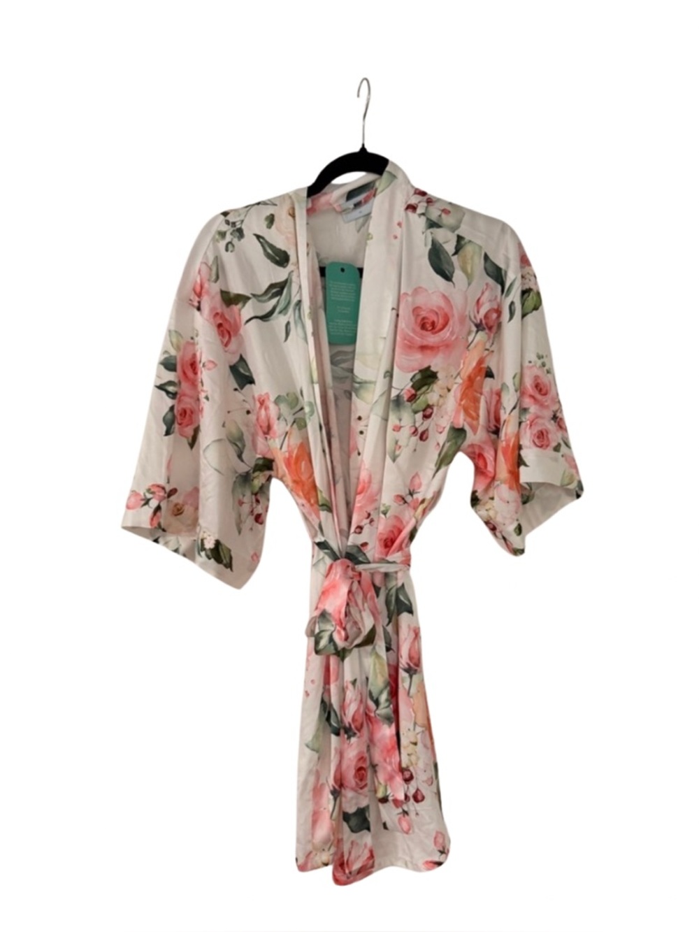 Floral Satin Kimono Robe – Bridesmaid/Getting Ready/Bridal